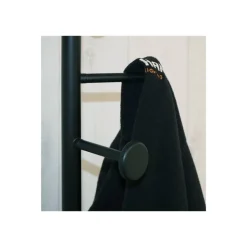 UNILUX Snood - Portemanteau - 6 crochets - bois et base métallique - noir
