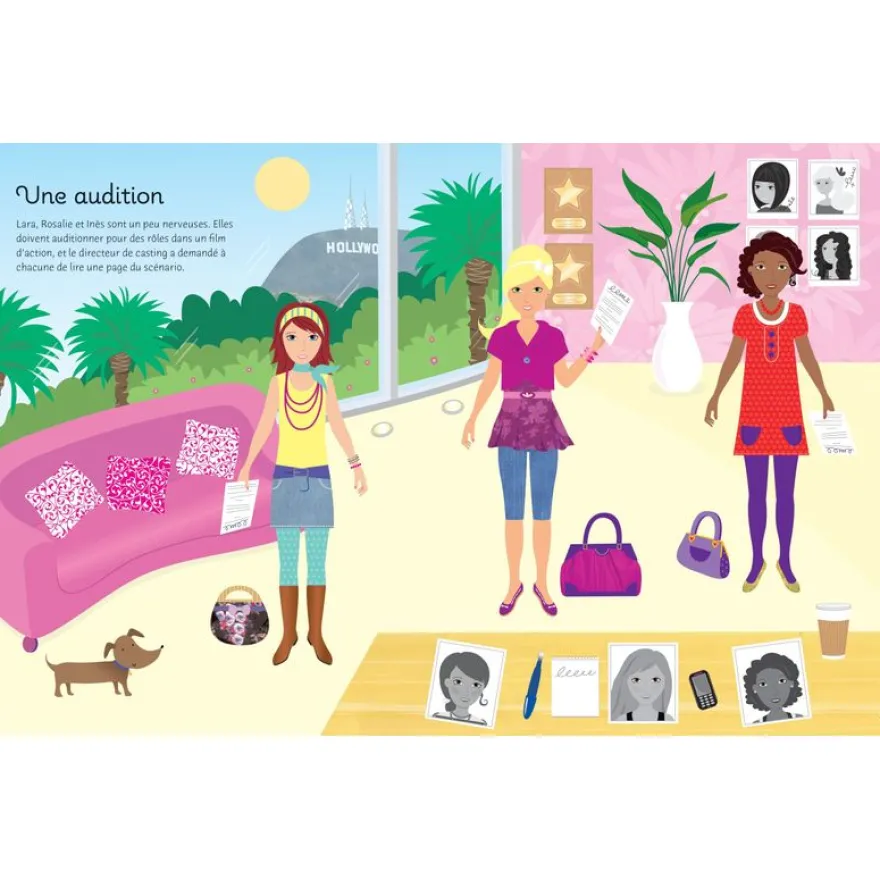 Usborne - J'habille mes amies - Les actrices - Autocollants