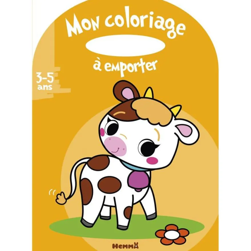 Vache - Mon Coloriage à Emporter - par Madeddu Estelle - livre à colorier