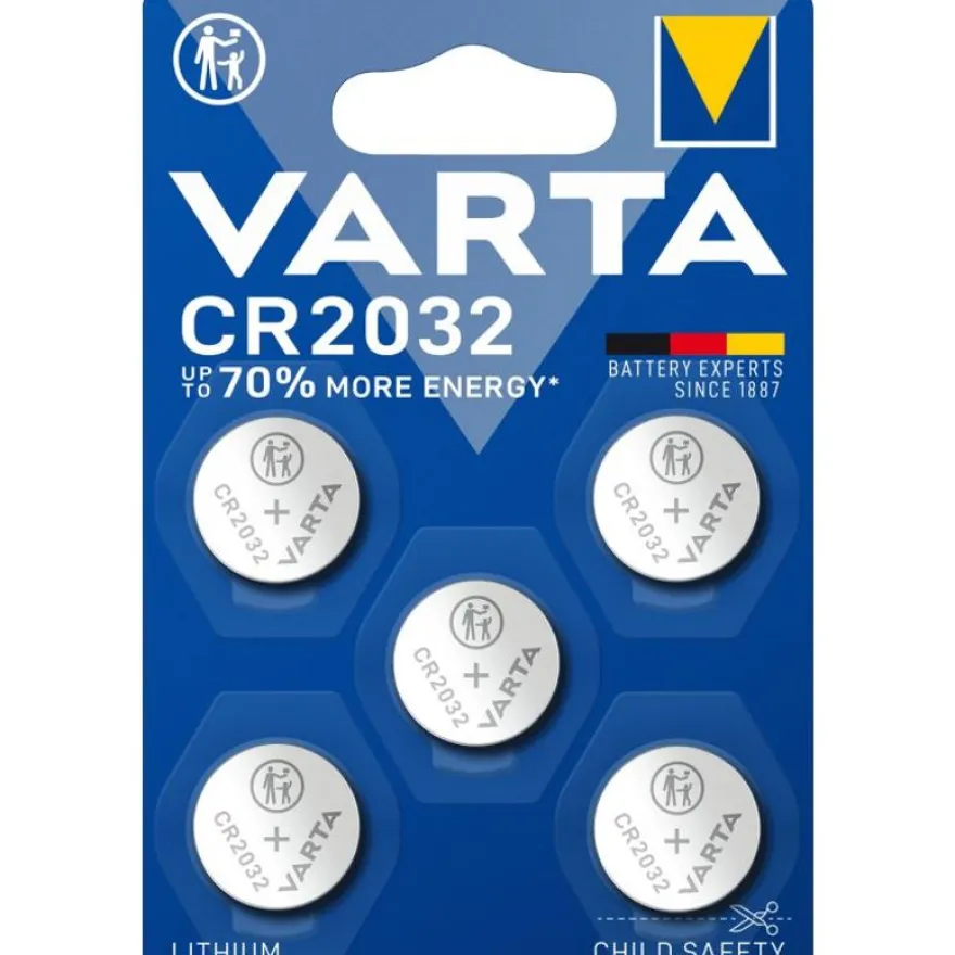VARTA CR2032 - 4+1 piles boutons - 3V