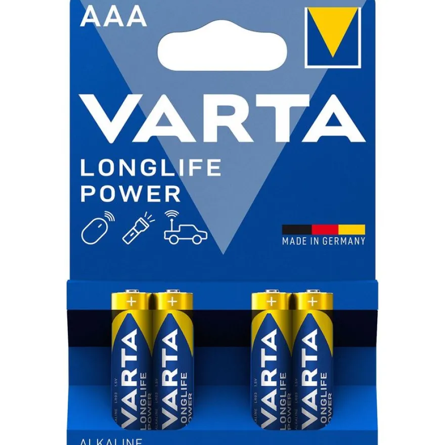 VARTA Longlife Power - 4 piles alcalines - AAA LR03