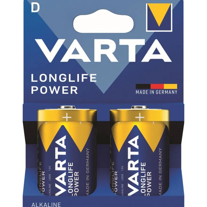 VARTA Longlife Power - 2 piles alcalines - D LR20