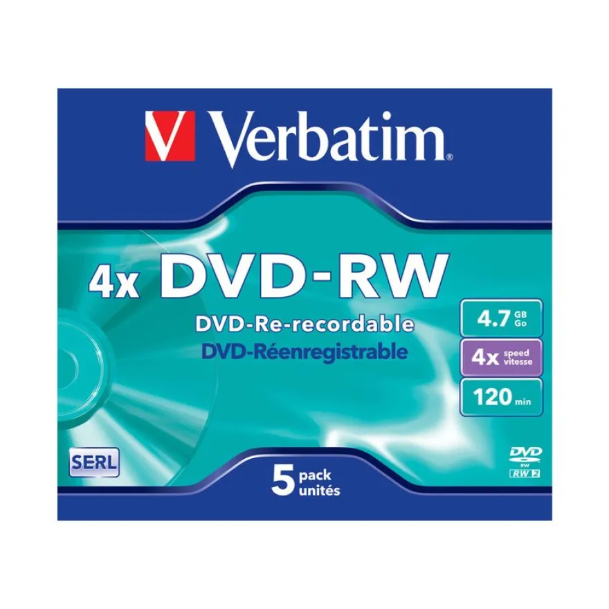 Verbatim DataLifePlus - DVD-RW x 5 - 4.7 Go - support de stockage