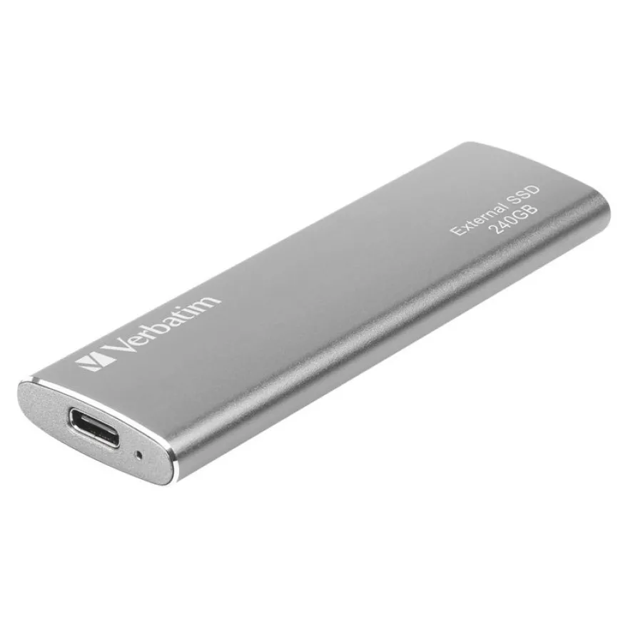 Verbatim Vx500 - Disque dur externe SSD - 240 Go - USB 3.1 Gen 2 (USB-C connecteur) - gris sidéral