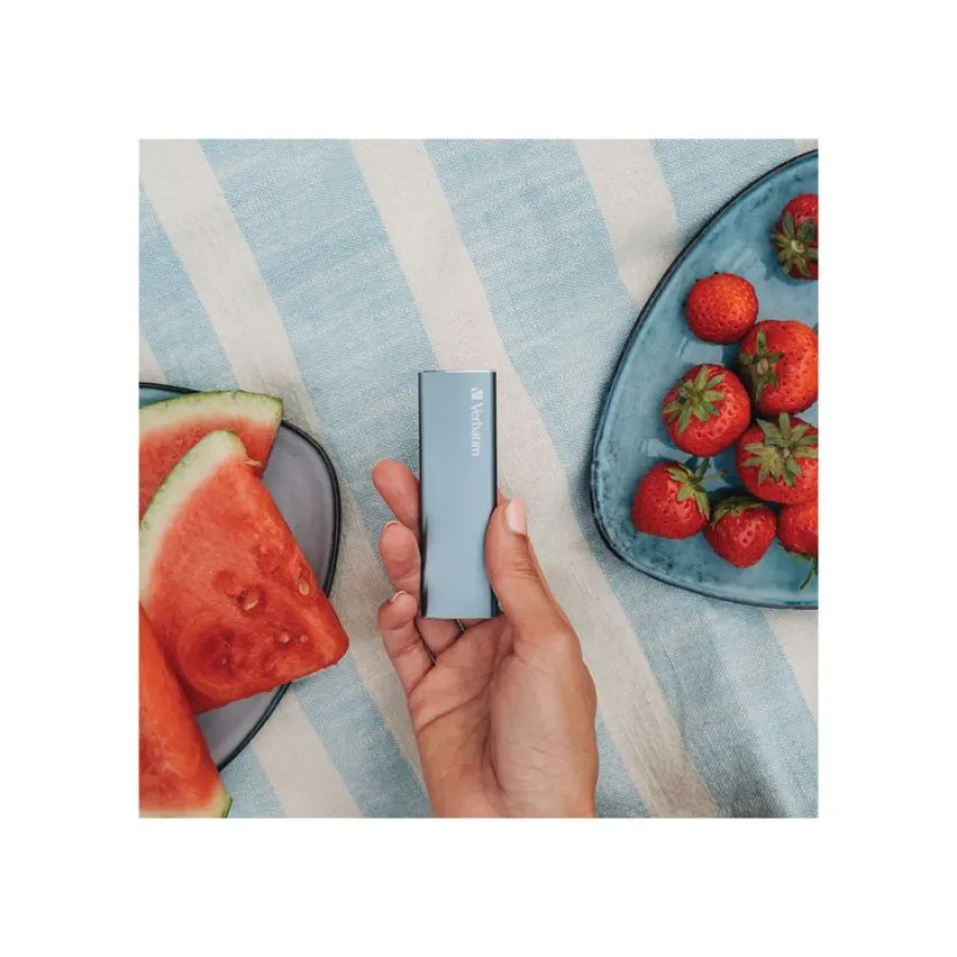 Verbatim Vx500 - Disque dur externe SSD - 1 To - USB 3.2 Gen 2 (USB-C connecteur) - gris sidéral
