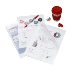 Viquel - 10 Pochettes coin - A4 - pour 25 feuilles - 13/100