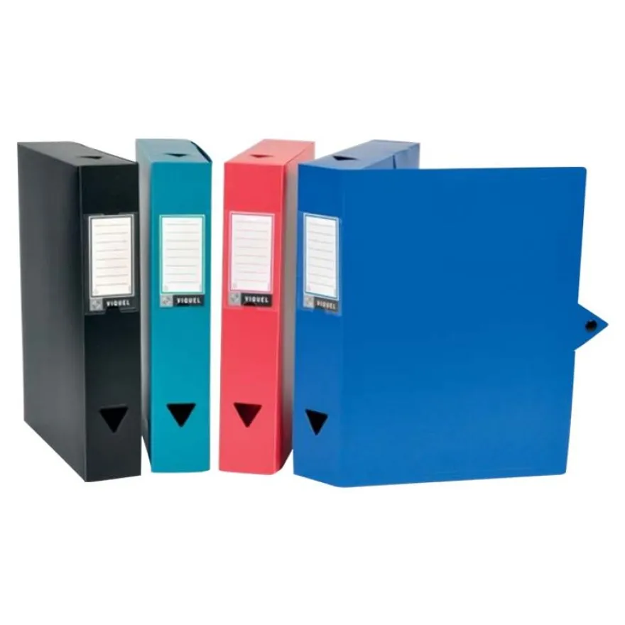 Viquel - Boîte de classement plastique - dos 60 mm - rouge