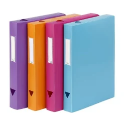 Viquel - Boîte de classement plastique - dos 40 mm - disponible dans différentes couleurs pastels