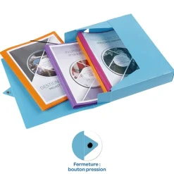 Viquel - Boîte de classement plastique - dos 40 mm - disponible dans différentes couleurs pastels