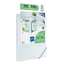 Viquel - Boîte de classement plastique personnalisable - dos 30 mm - blanc