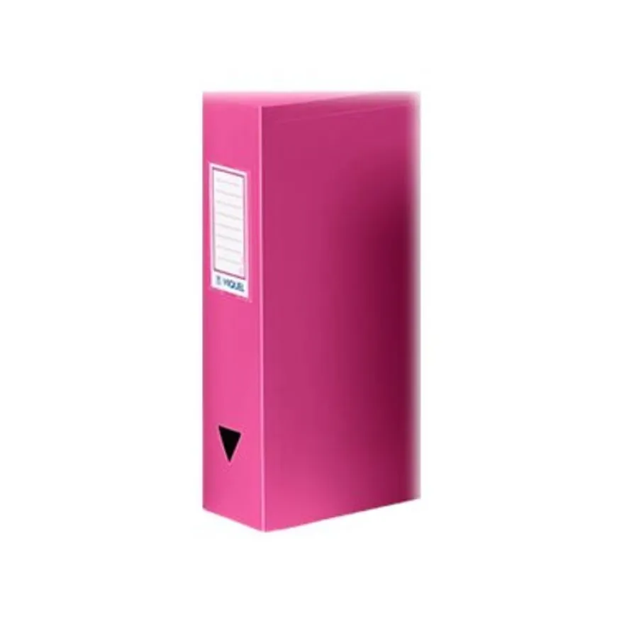 Viquel - Boîte de classement plastique - dos 80 mm - rose fuchsia