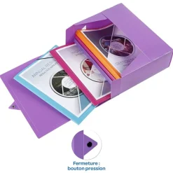 Viquel - Boîte de classement plastique - dos 100 mm - disponible dans différentes couleurs pastels