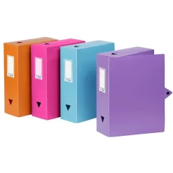 Viquel - Boîte de classement plastique - dos 100 mm - disponible dans différentes couleurs pastels