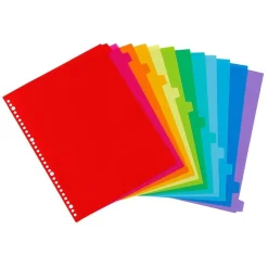 Viquel - Intercalaire 12 positions - A4 Maxi - polypropylène coloré
