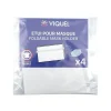 Viquel - Pack de 4 étuis pliables pour masque - blanc