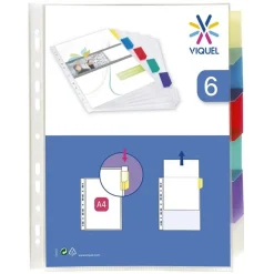 Viquel - Pochette intercalaire 6 positions - A4 - polypropylène