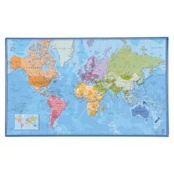 Viquel - Sous-main géographie Europe et Monde - 59,5 x 36,2 cm