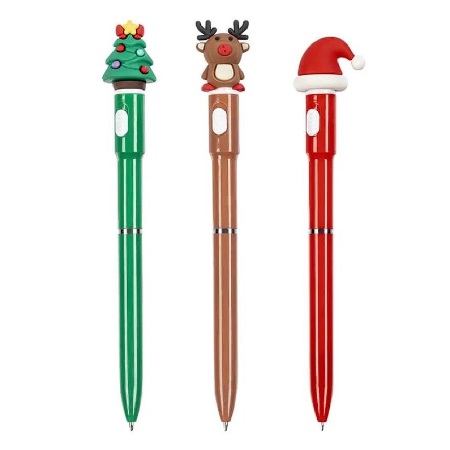 Viquel – Stylo lumineux Noël – 16 × 2 × 1 cm – couleurs assorties