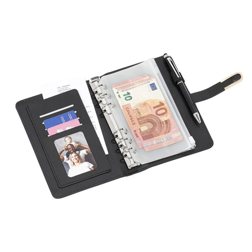 Viquel Budget Planner - Planificateur de budget A5 - 19 x 13 x 3 cm - noir - polyuréthane