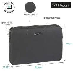 Viquel Casawork - Housse pour ordinateur portable 15″ - Gomme Noire