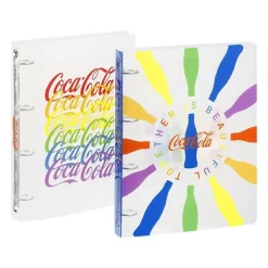 Viquel Coca-Cola - Classeur souple à anneaux - pour 250 feuilles - 2 modèles multicolores au choix