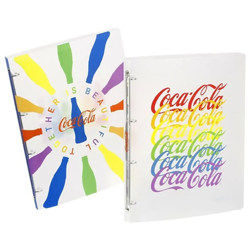 Viquel Coca-Cola - Classeur souple à anneaux - pour 100 feuilles - 2 modèles multicolores au choix