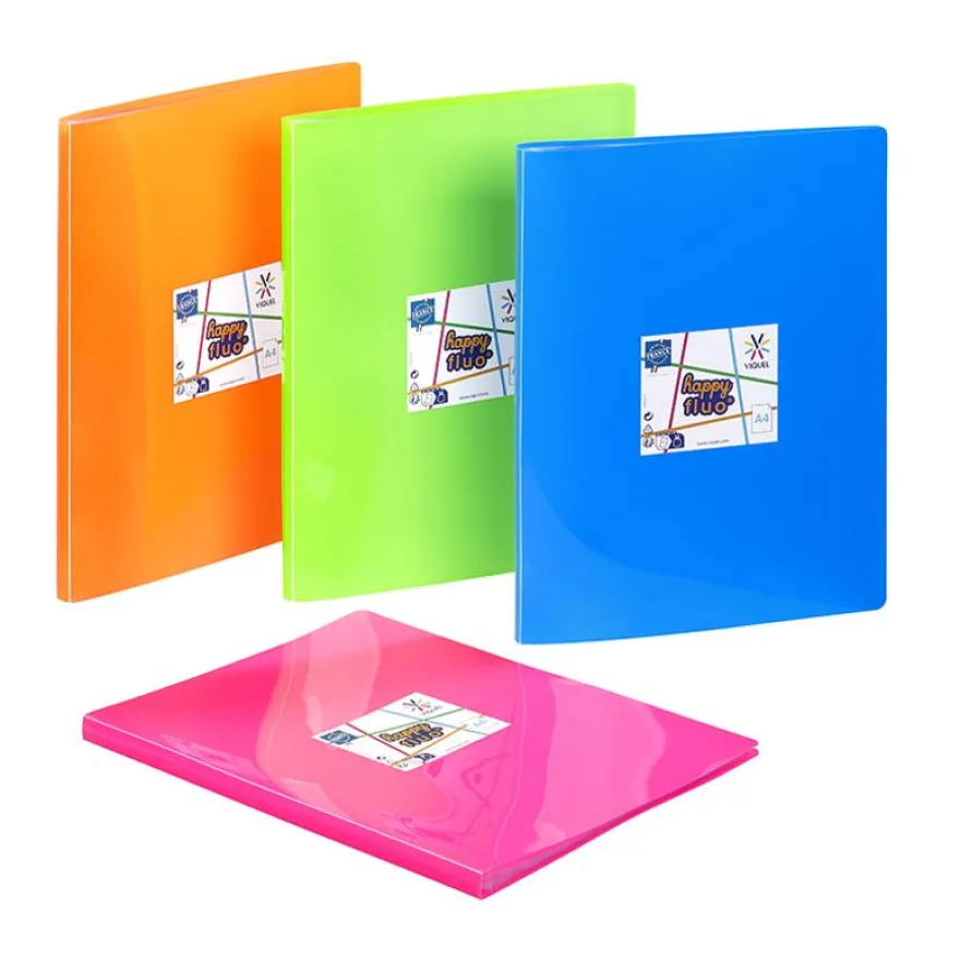 Viquel Happy Fluo - Porte vues - 60 vues - A4 - disponible dans différentes couleurs