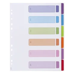 Viquel Intercolor - Intercalaire 6 positions - A4 Maxi - polypropylène coloré