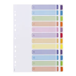 Viquel Intercolor - Intercalaire 12 positions - A4 - polypropylène coloré