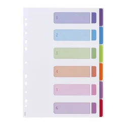 Viquel Intercolor - Intercalaire 6 positions - A4 - polypropylène coloré