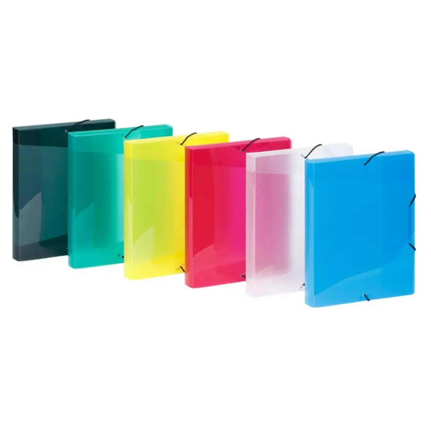 Viquel Propyglass - Boîte de classement plastique A5 - dos 30 mm - disponible dans différentes couleurs