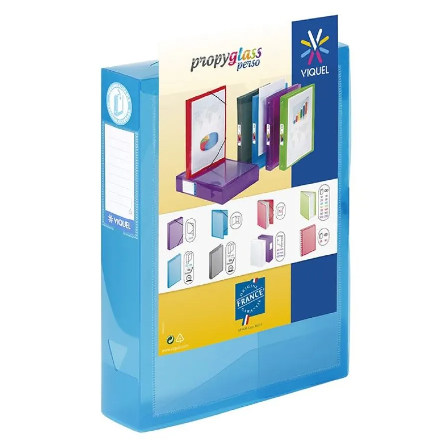 Viquel Propyglass - Boîte de classement personnalisable - dos 60 mm - disponible dans différentes couleurs