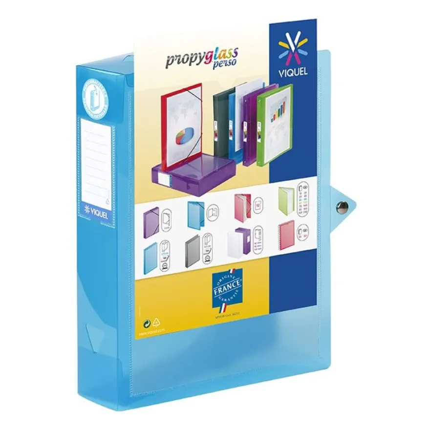 Viquel Propyglass - Boîte de classement personnalisable - dos 60 mm - disponible dans différentes couleurs