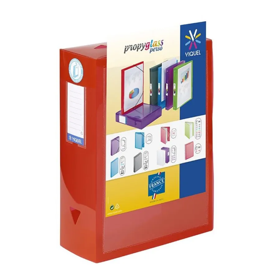 Viquel Propyglass - Boîte de classement personnalisable - dos 100 mm - disponible dans différentes couleurs
