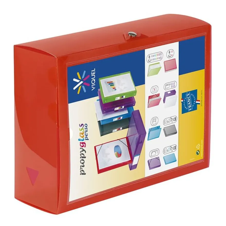 Viquel Propyglass - Boîte de classement personnalisable - dos 100 mm - disponible dans différentes couleurs