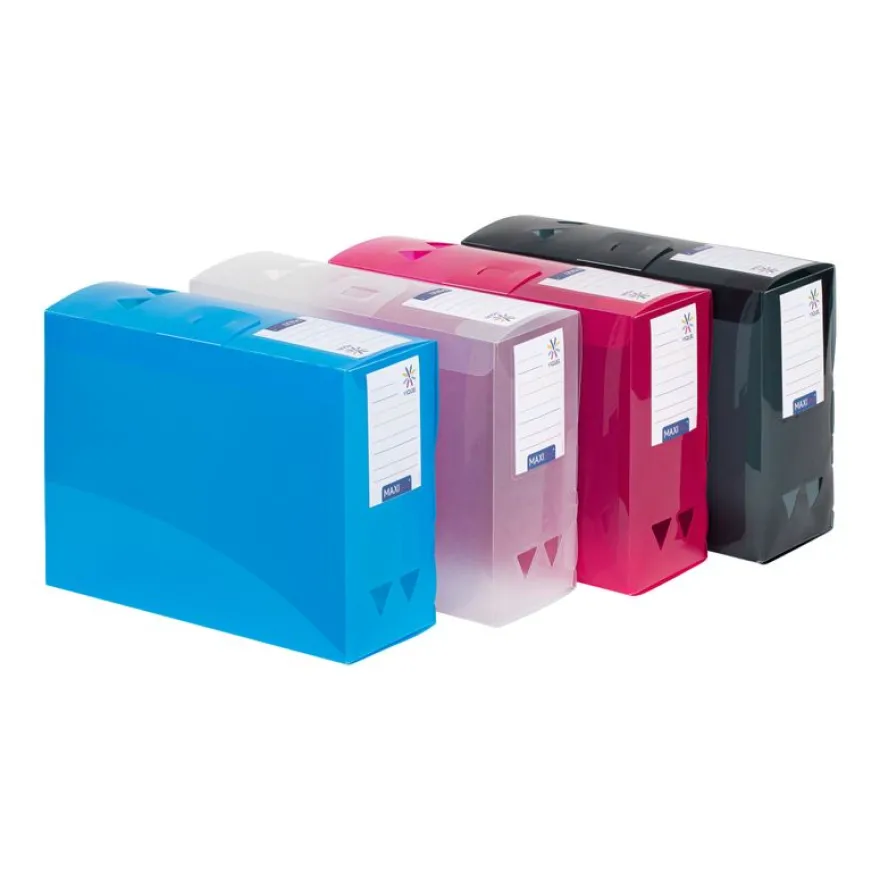 Viquel Propyglass - Boîte de classement plastique - dos 120 mm - disponible dans différentes couleurs