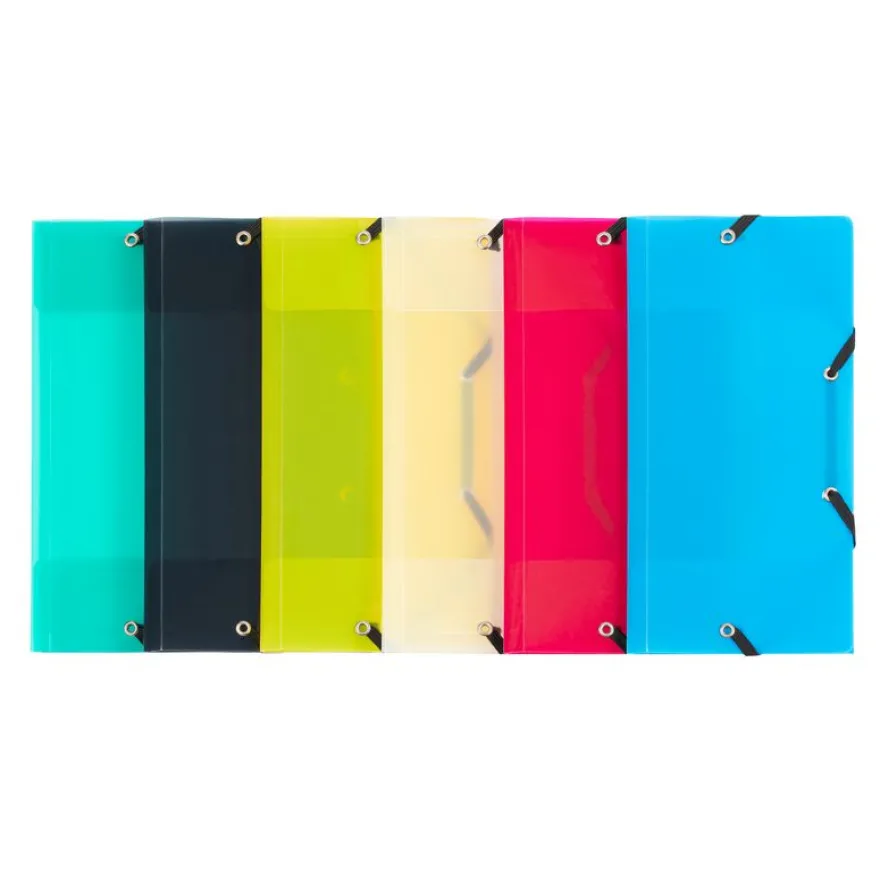 Viquel Propyglass - Chemise polypro à rabats - format chéquier - disponible dans différentes couleurs