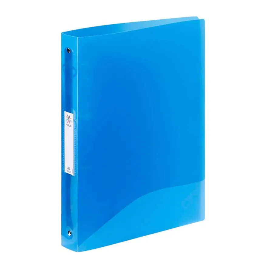 Viquel Propyglass - Classeur à anneaux - Dos 40 mm - A4 Maxi - pour 225 feuilles - bleu