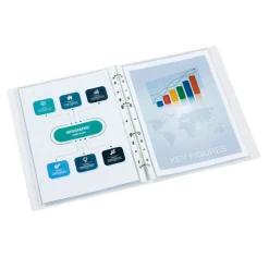 Viquel Propyglass - Classeur à anneaux personnalisable - Dos 25 mm - A4 - transparent