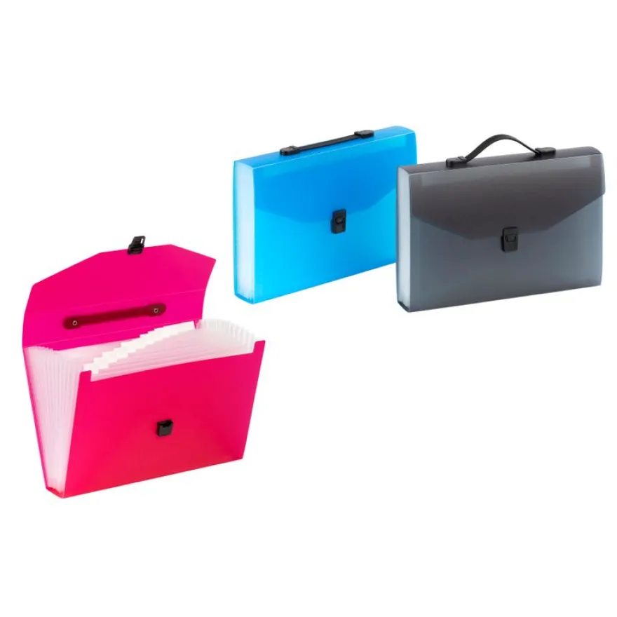 Viquel Propyglass - Classeur ménager (valisette trieur) 12 onglets - disponible dans différentes couleurs