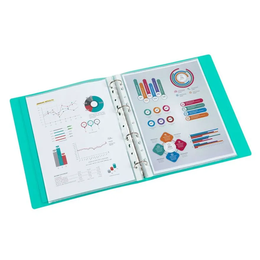 Viquel Propyglass - Classeur à anneaux personnalisable - Dos 35 mm - A4 - disponible dans différentes couleurs