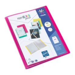 Viquel Propyglass - Porte vues personnalisable - 40 vues - A4 - rouge