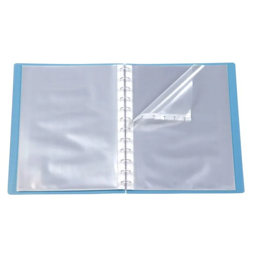 Viquel Propyglass Geode - Porte vues personnalisable à pochettes repositionnables - 60 vues - A4 - bleu