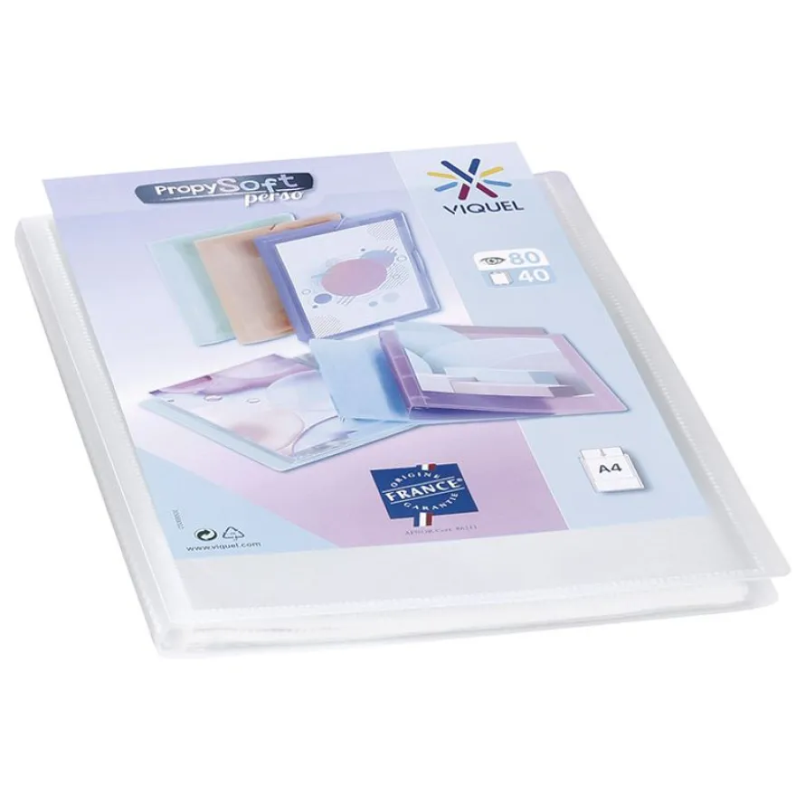 Viquel Propysoft - Porte vues personnalisable - 80 vues - A4 - disponible dans différentes couleurs