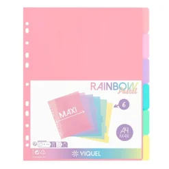 Viquel Rainbow Pastel - Intercalaire 6 positions - A4 Maxi