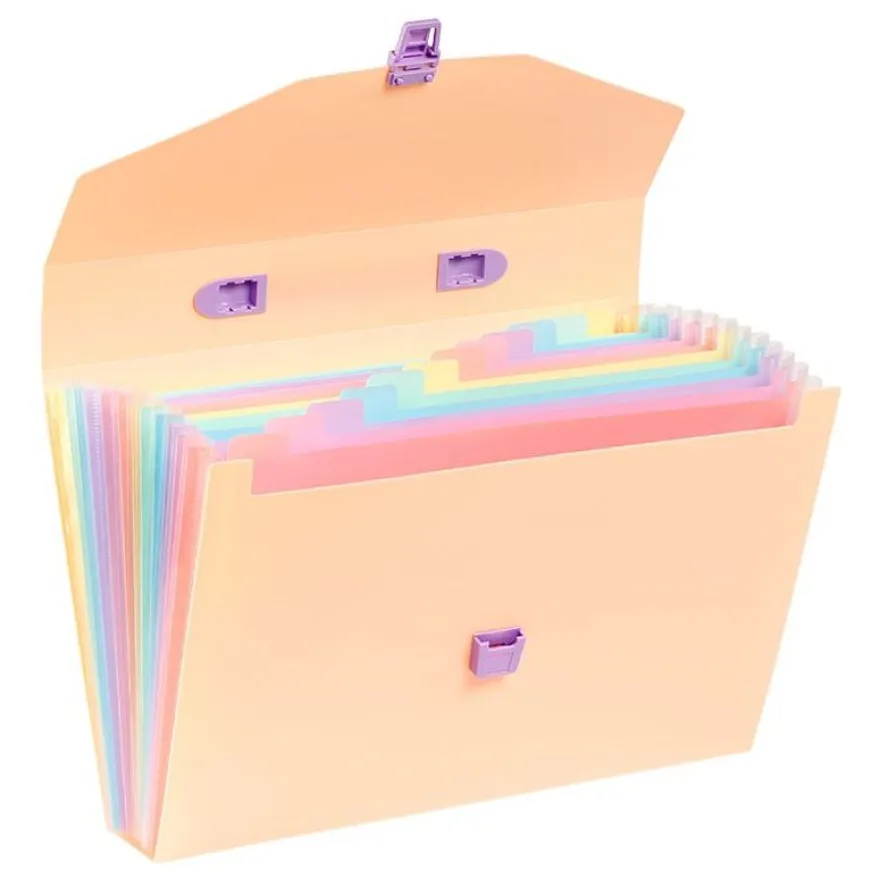 Viquel Rainbow Pastel - trieur à soufflet - 12 positions - pour A4 - disponible en différents coloris