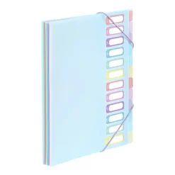Viquel Rainbow Pastel - trieur à soufflet - 12 positions - pour A4 - à onglets - disponible en différents coloris