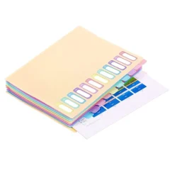 Viquel Rainbow Pastel - trieur à soufflet - 12 positions - pour A4 - à onglets - disponible en différents coloris