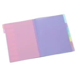 Viquel Rainbow Pastel - trieur à soufflet - 8 positions - pour A4 - à onglets - disponible en différents coloris