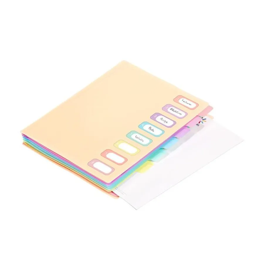Viquel Rainbow Pastel - trieur à soufflet - 8 positions - pour A4 - à onglets - disponible en différents coloris